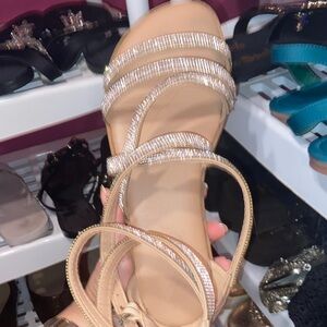 Elegant Beige Strappy Sandals